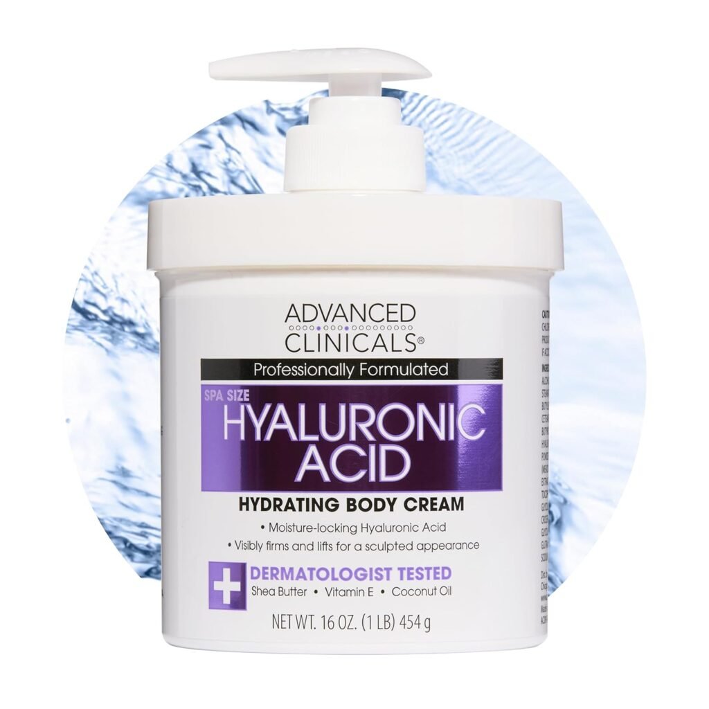 Advanced Clinicals Hyaluronic Acid Moisturizer Body Cream